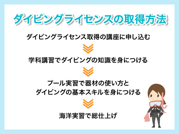 ダイビングライセンス取得の流れ